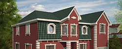 фрагмент фасада дома, 3D визуализация 