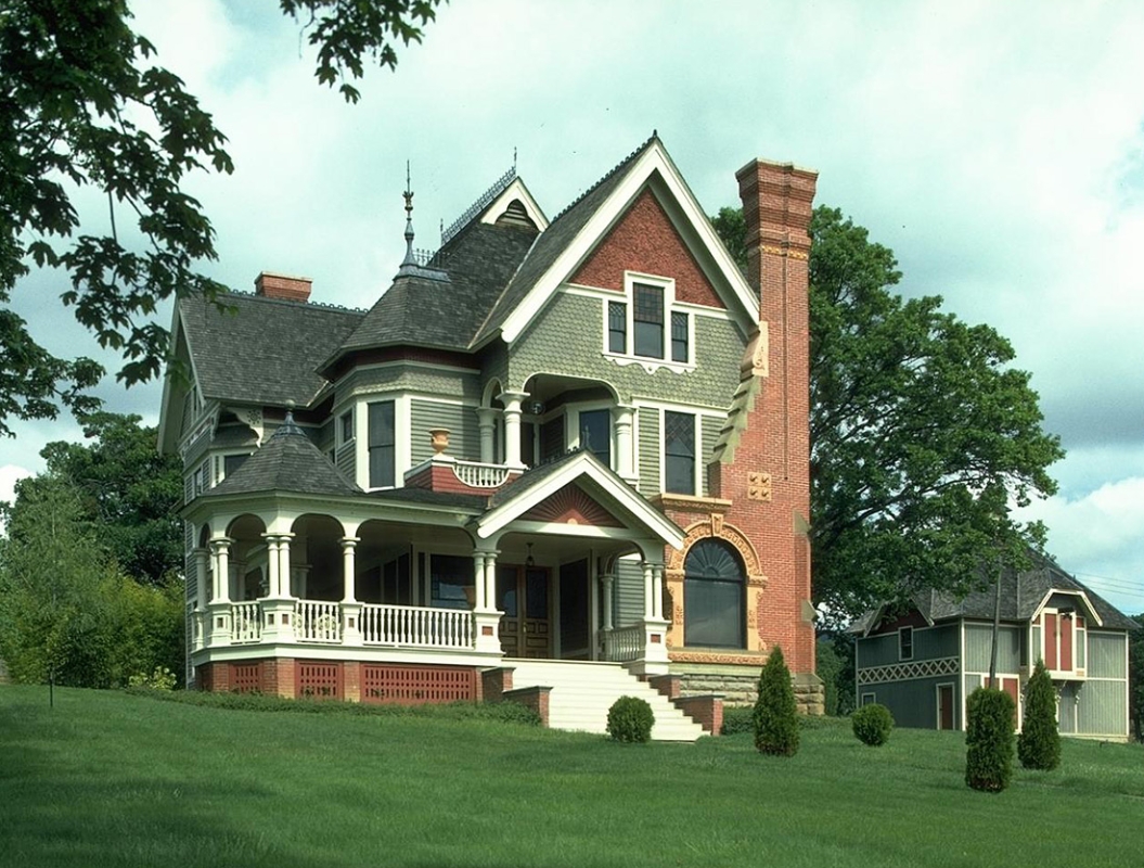 Фасад дома в американском стиле (55 фото)